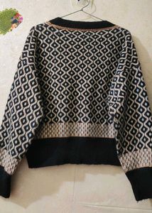 Patterned Knit Cardigan