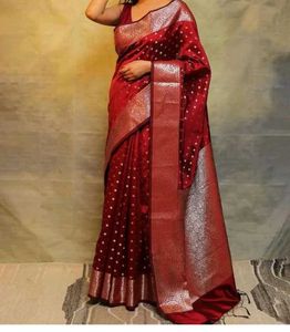 bnarasi silk saree karwa spical offer bye1 get 1