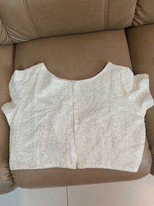 Elegant White Embroidered Blouse