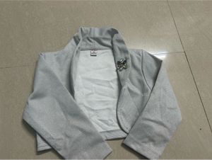 Girls' Silver Shrug with Embellishment