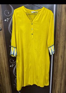 Mustard Yellow Kurti