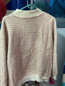 Checkered Knit Sweater