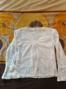 Vintage White Lace Top