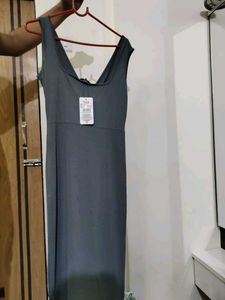 Elegant Gray Maxi Dress Price Negotiable