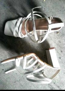 White Strappy Heels