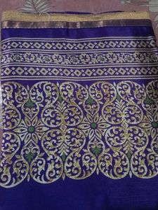 Premium Blue Silk Saree_NEW_With Blouse Pc_ Qty. 1