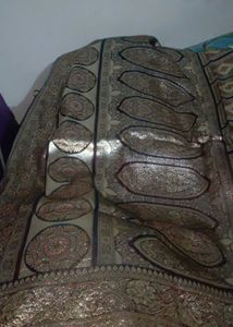 New pure silk heavy Bridal saree with blouse piece