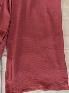 Maroon Culottes with Tie Belt