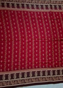 New Pure Cotton Maroon Saree🌼