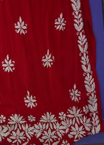 Red Embroidered Kurti
