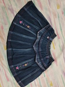 Girls Jeans Faded Skirt