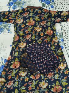 Floral Print Kurta with Dupatta