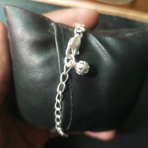 Pure Silver Pink&amp;Blue CZ Stone Adjustable Bracelet