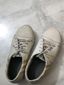 White Heeled Sneakers