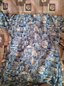 Blue Patterned Top