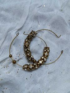 Sparkling Gold Hoop Earrings