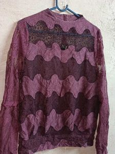 Ladies Lace Top Casual Layered Multicolour