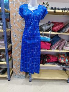 Blue Plaid nighty-M size