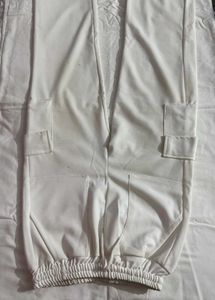 White Jogger Cargo Pants