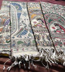 Madhubani print bhagalpuri cotton silkDupatta