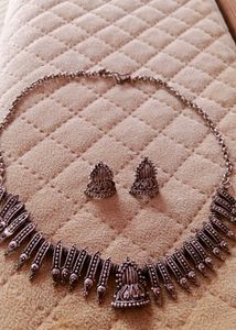 pure copper necklace Set with Punchdhatu turquoise