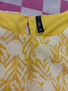 Yellow Dress With attached Inner