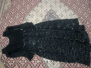 Elegant Black Embroidered Gown