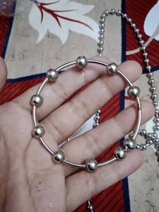 Silver Bead Jewelry Set