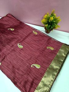 Maroon Paisley Saree
