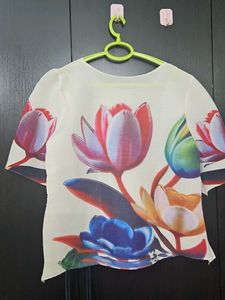 Chinese Floral Print Top
