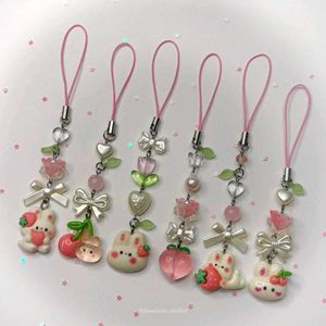 ₊˚⊹౨ cute pink bunny phone charms ৎ ₊˚⊹
