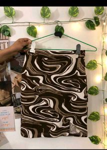 Swirl Print Mini Skirt