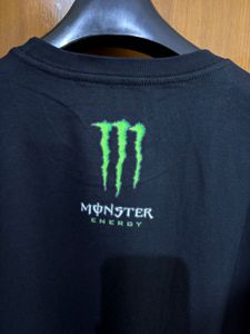 MONSTER ENERGY BLACK COTTON TSHIRT L(42)