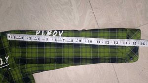 Boys Green Plaid Shirt