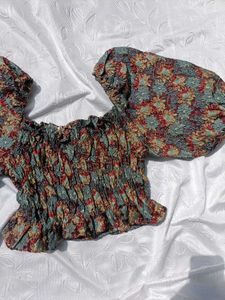 Y2K Floral Smocked Top 🎀