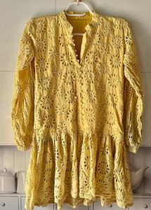 Yellow Embroidered Top