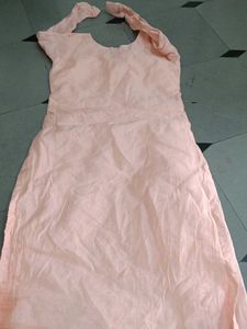Peach Embroidered Kurti