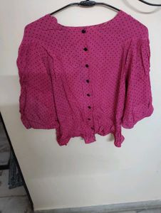 Pink Polka Dot Shirt