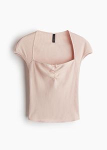 Price Down -H&amp;M Gathered Cap Sleeved Top DustyPink