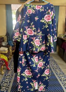 Pencil Midi Skirt Peplum Top Coord-Scuba Material