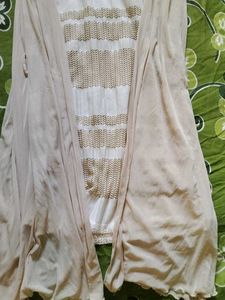 Sleeveless Top with Cardigan