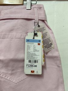 Baby Pink Belted Shorts(Brand New)