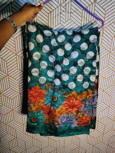 Vintage Floral & Polka Dot Scarf