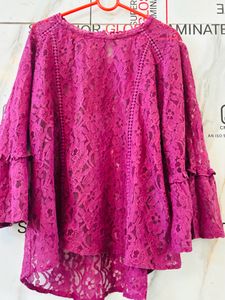 Beautiful Purple Net Top