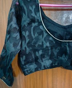 Black Brocade Blouse