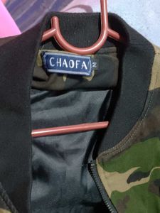 US Army logo Camo Crop  Bomber  Jacket