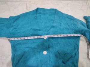 Stylish Teal Knit Cardigan