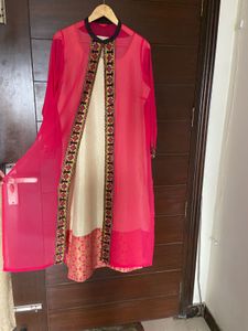 Pink &amp; Beige Layered Kurta from (W)16