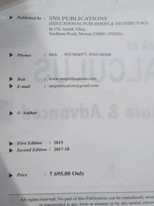 Book For Calculus