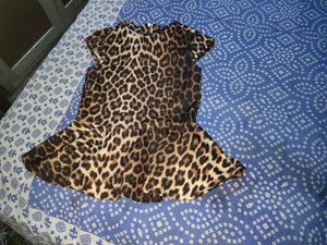 Women Peplum Top Leopard Print Asos Brand